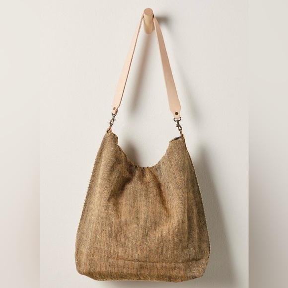 NWT Jenna Bee x Free People Cactus Silk Tote Brown - Picture 3 of 10
